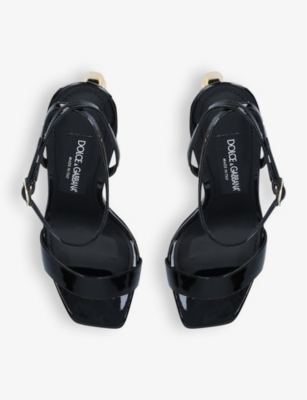 Dolce & Gabbana Multicolor Leather Block Heels Sandals Shoes