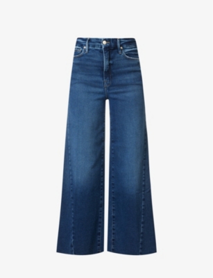 Good American Good Waist Palazzo Jeans In Indigo394