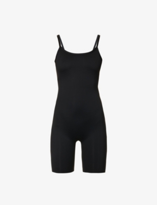 GOOD AMERICAN: Scuba scoop-neck stretch-woven playsuit