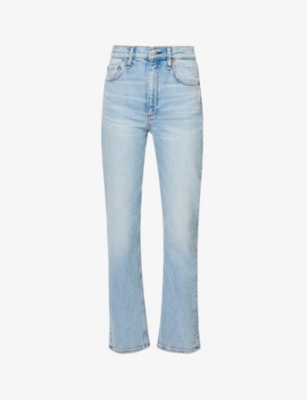 RAG & BONE - Harlow straight-leg mid-rise stretch-denim jeans ...