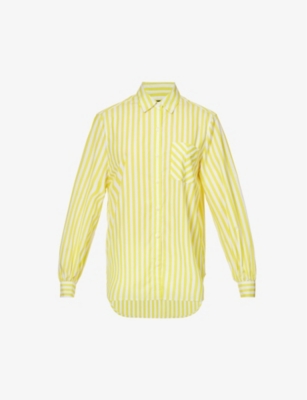 RAG & BONE RAG & BONE WOMEN'S FRSHLMSTRP MAXINE STRIPED COTTON-POPLIN SHIRT,67668435