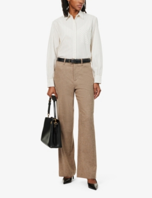 RAG & BONE: Maxine striped cotton-poplin shirt