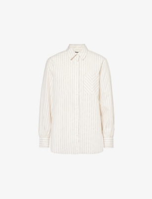RAG & BONE: Maxine striped cotton-poplin shirt