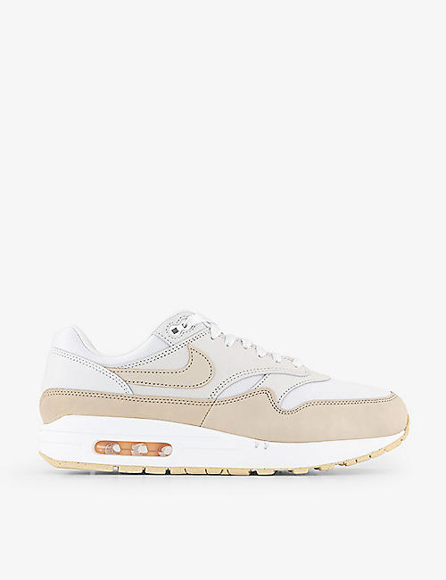 NIKE: Air Max 1 87 leather and mesh low-top trainers