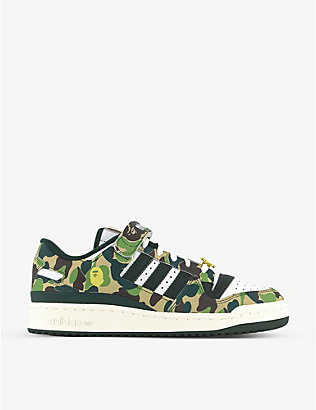 ADIDAS STATEMENT: adidas x BAPE Forum 84 leather low-top trainers