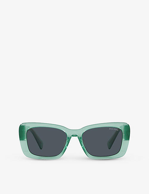 MIU MIU: MU 07YS Glimpse semi-transparent acetate sunglasses