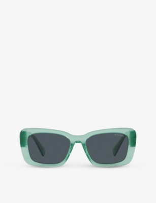 Oversized Square Frame Acetate Sunglasses, Emerald Green Glasses. Sunglasses  Jewelry. Luxury Eyewear.