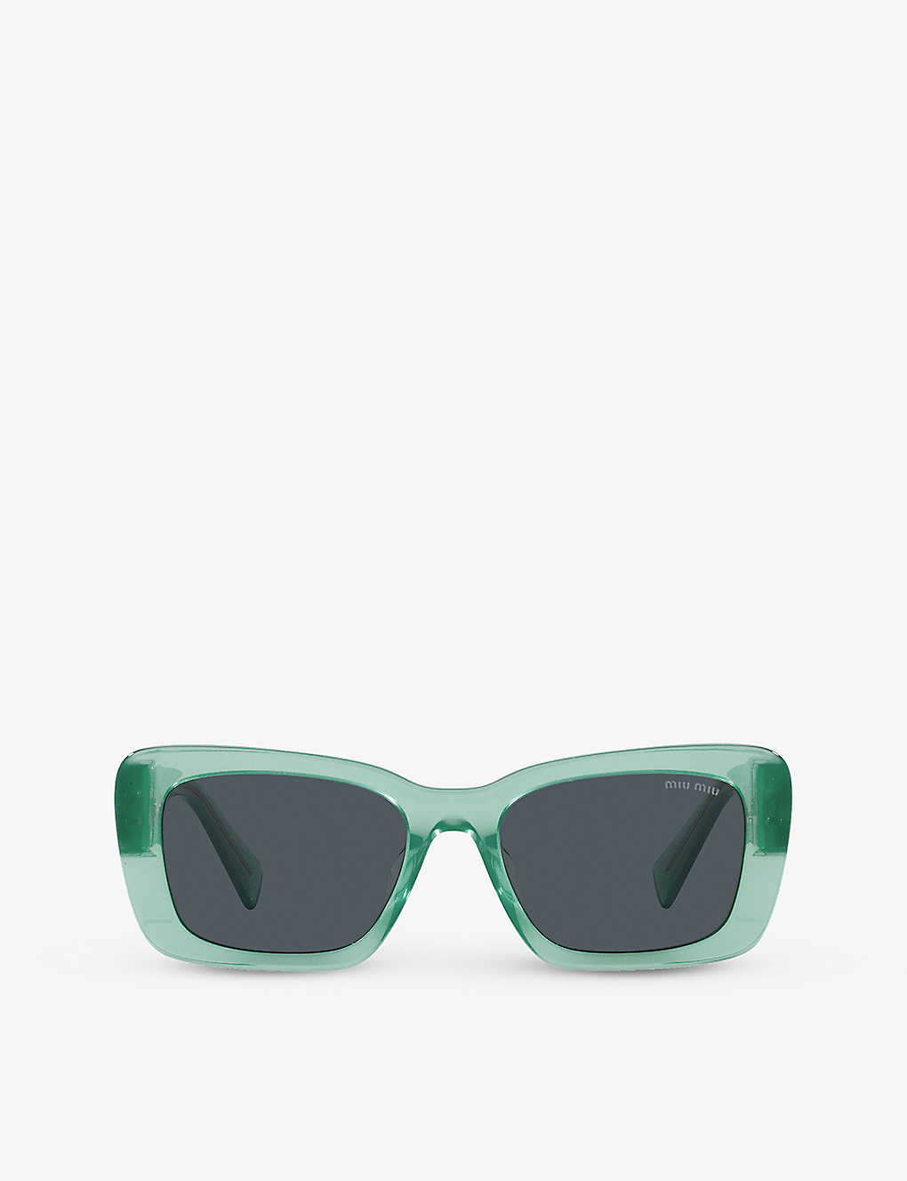 Miu Miu Womens Blue Mu 07ys Glimpse Semi-transparent Acetate Sunglasses