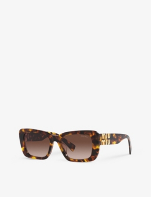 Miu Miu Womens Brown Mu 07ys Glimpse Acetate Sunglasses In Brown