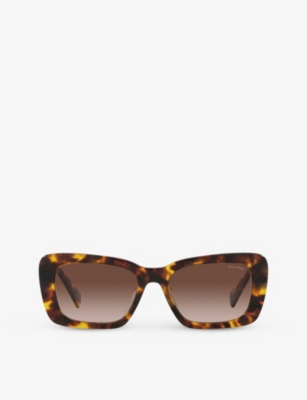 MIU MIU MIU MIU WOMEN'S BROWN MU 07YS GLIMPSE ACETATE SUNGLASSES,67677291