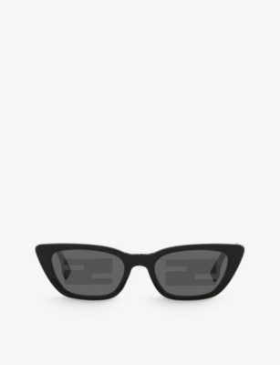 Fendi Womens Black Fe40089i Cat-eye Acetate Sunglasses