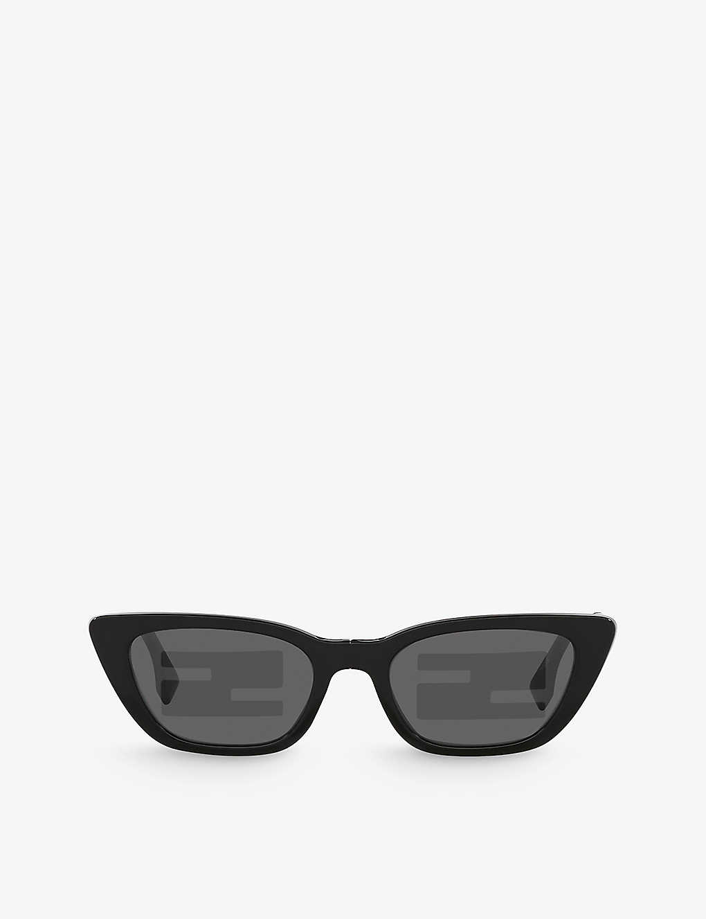 Fendi Womens Black Fe40089i Cat-eye Acetate Sunglasses