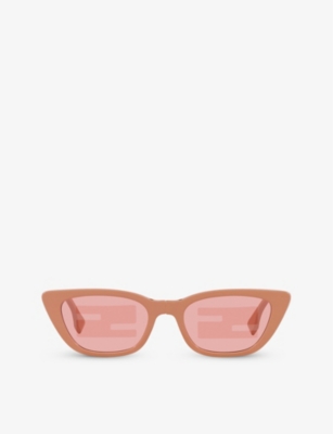 Fendi Womens Pink Fe40089i Cat-eye Acetate Sunglasses