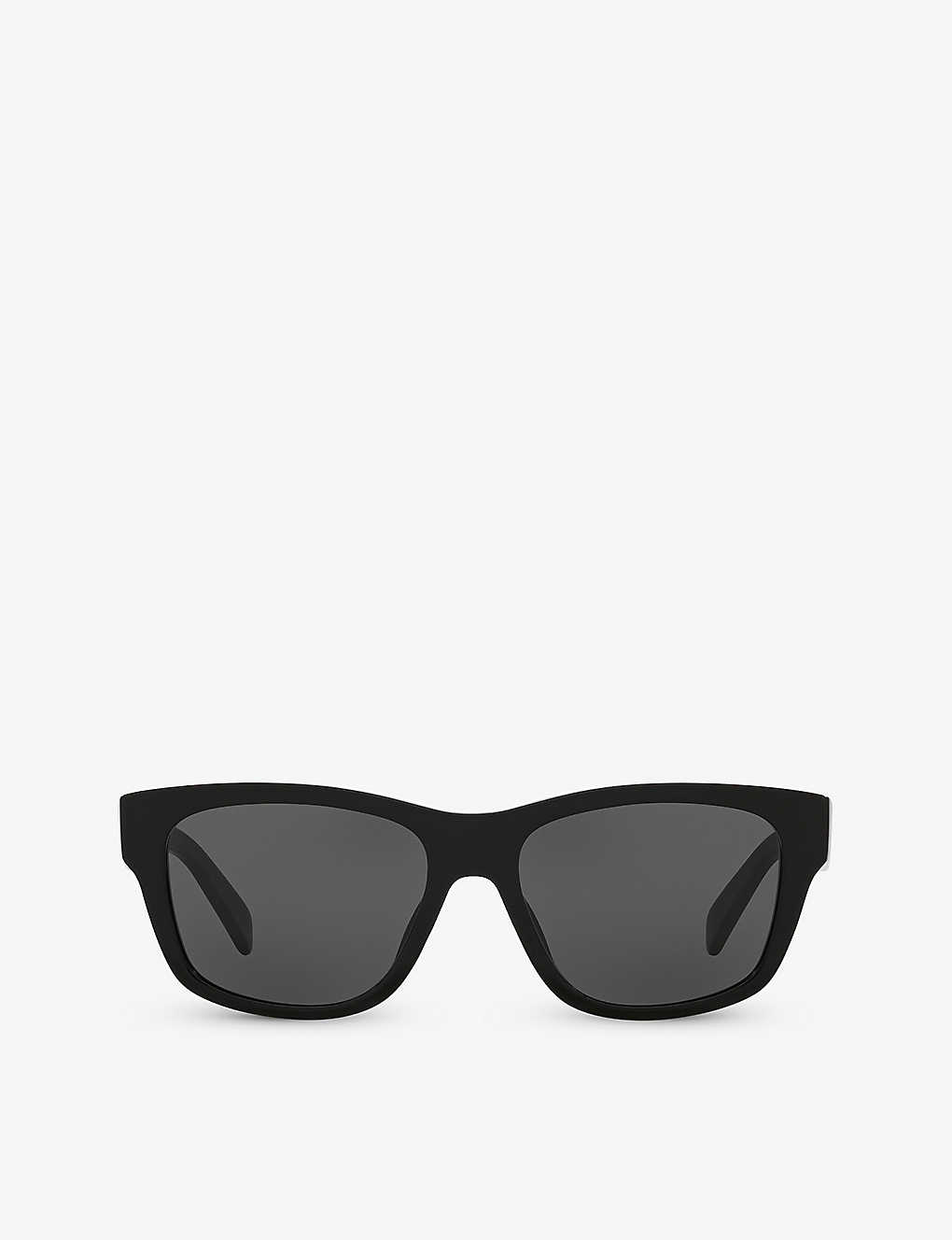 Celine Womens Black Cl40249u Irregular-frame Acetate Sunglasses