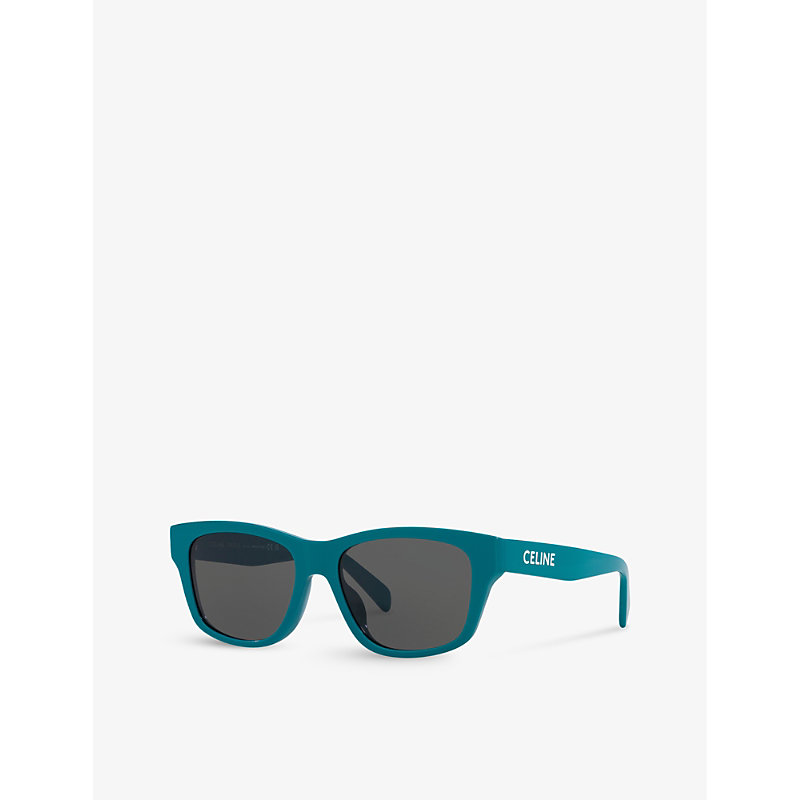 Shop Celine Women's Black Cl000388 Cl40249u Irregular-frame Acetate Sunglasses