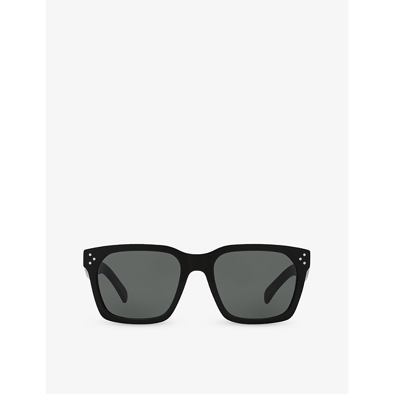 Celine Womens Black Cl000384 Cl40248i Irregular-frame Acetate Sunglasses