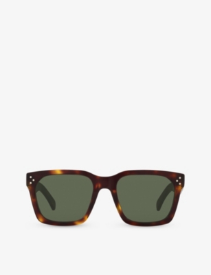 Celine Womens Brown Cl000384 Cl40248i Irregular-frame Acetate Sunglasses