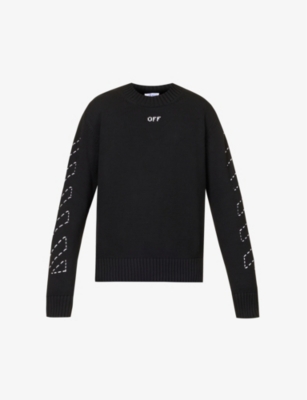 Off-White c/o Virgil Abloh Logo-print Cotton T-shirt in Black for Men