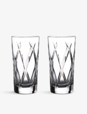 WATERFORD: Gin Journeys Hiball Olann crystal shot glasses set of two