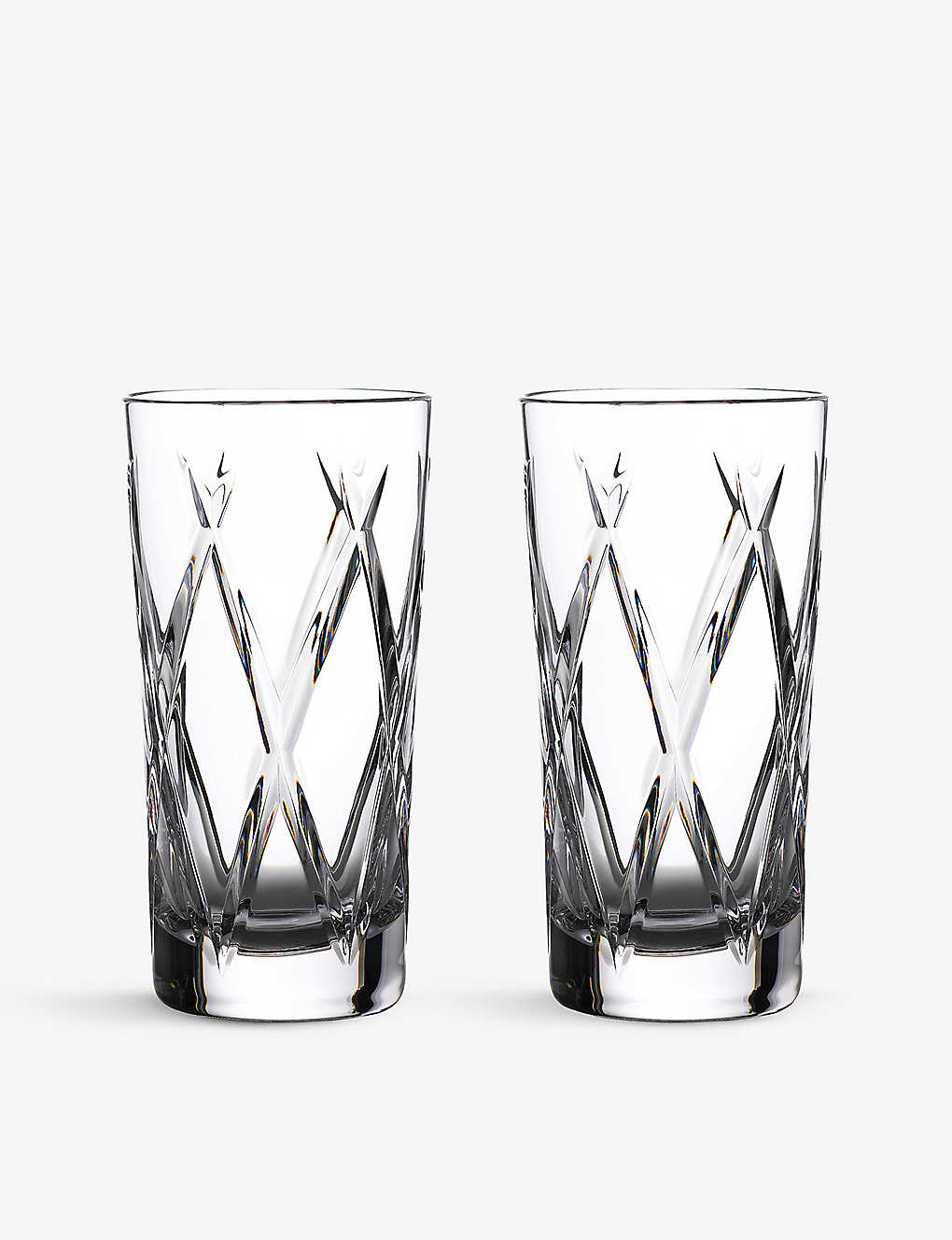 Waterford Gin Journeys Hiball Olann Crystal Shot Glasses Set Of Two In Transparent