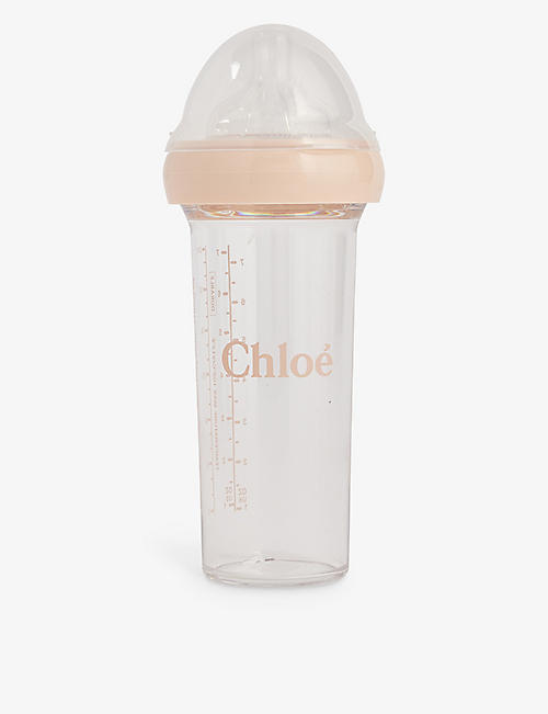 CHLOE：徽标印花硅胶婴儿瓶 210 毫升