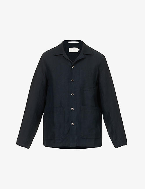 PEREGRINE: Grange long-sleeved linen shirt