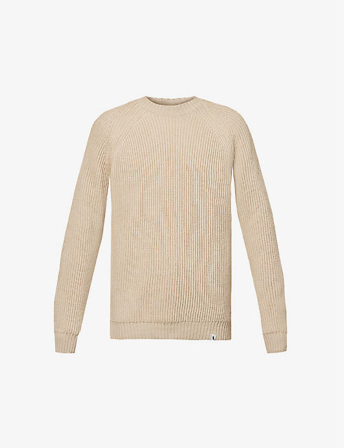 PEREGRINE: Harry brand-tab regular-fit cotton-knit jumper