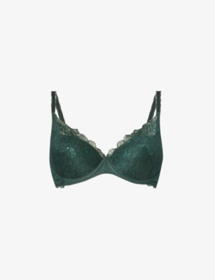 Wacoal Lace Perfection Underwired Bra, Botanical Green