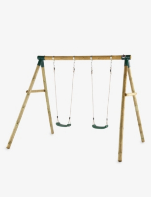 Coffee Wooden Swing With 40 Feet Rope,2 S Band, 2 Fastener, 4 Bottom Hook  at Rs 1600/piece, Wooden Swing Chair in Udaipur