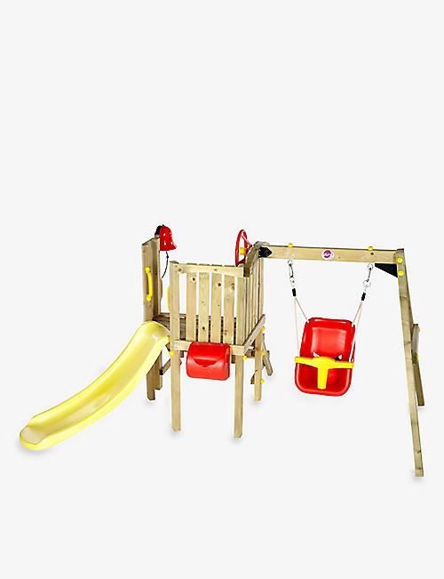 PLUM: Toddlers Tower wooden climbing frame and swing
