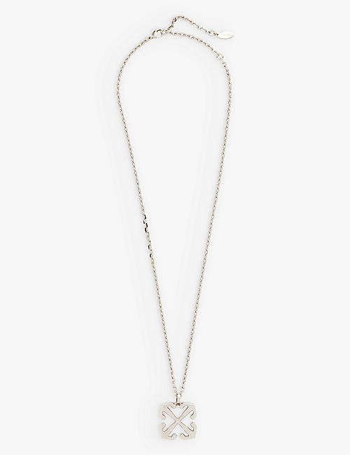 OFF-WHITE C/O VIRGIL ABLOH: Arrow brass necklace