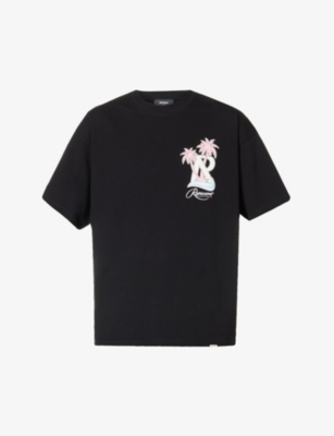 REPRESENT：度假胜地图案印花休闲版型平纹针织棉 T 恤