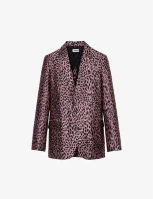 Zadig & Voltaire Vegy Jac Leo Blazer In Multi