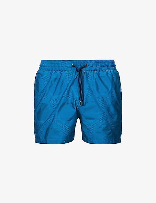 FRESCOBOL CARIOCA: Geometric-print regular-fit swim shorts