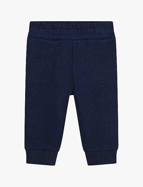 KENZO: Logo printed-patch cotton-jersey jogging bottoms 6 months - 4 years