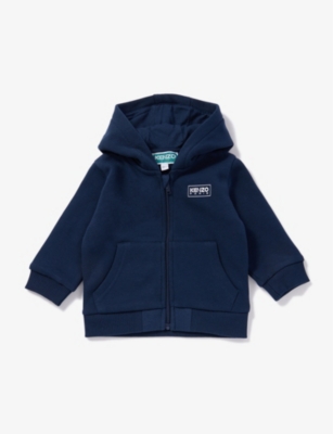 Kenzo children's fleece jacket with patches Grey