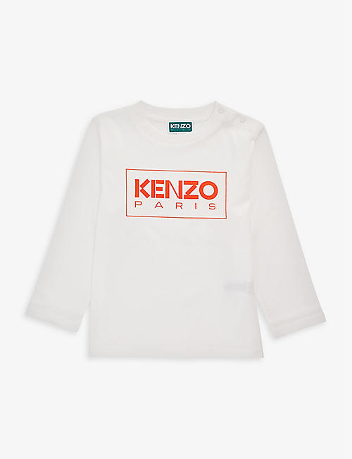 KENZO: Logo-print long-sleeved cotton-jersey T-shirt 6 months-4 years