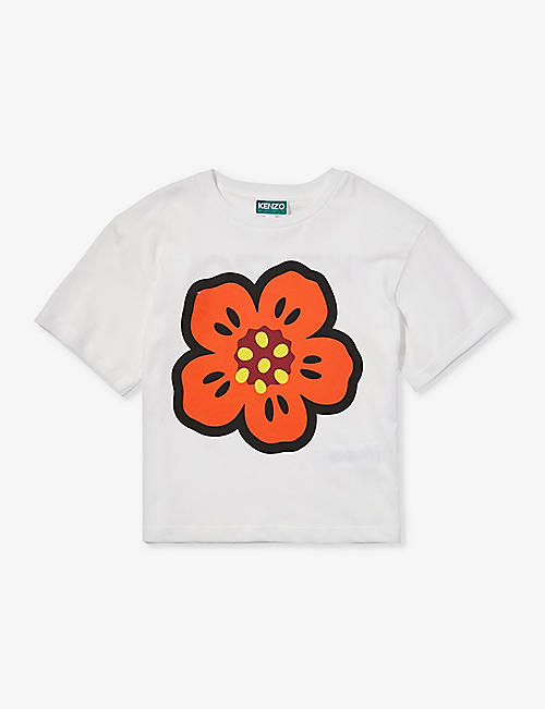 KENZO: Logo-print short-sleeve cotton-jersey T-shirt 6-14 years