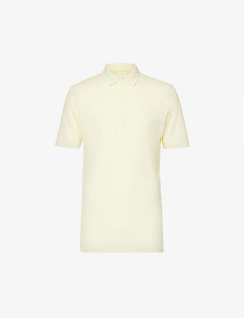 120% LINO: Crewneck straight-cuff linen T-shirt