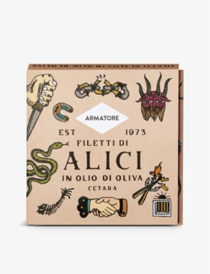 ARMATORE: Cetara anchovy fillets tinned fish in olive oil 90g