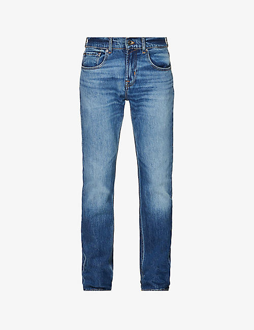 7 FOR ALL MANKIND: The Straight Ramble straight-leg regular-fit stretch-denim jeans