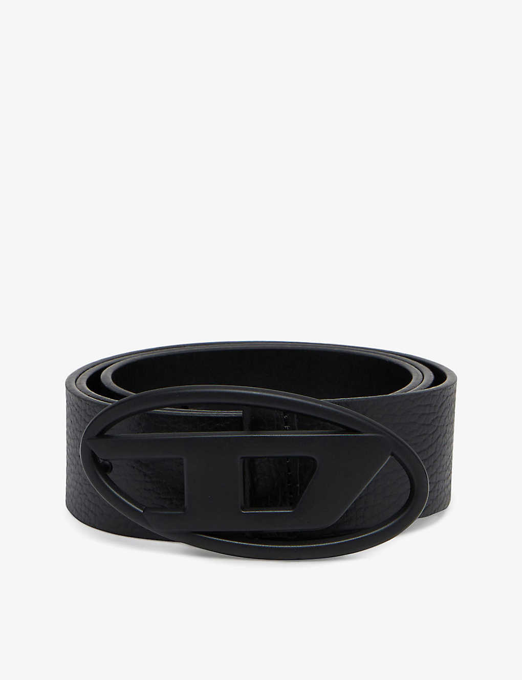 Shop Diesel Mens H0015 B-1dr Logo-buckle Leather Belt In Black