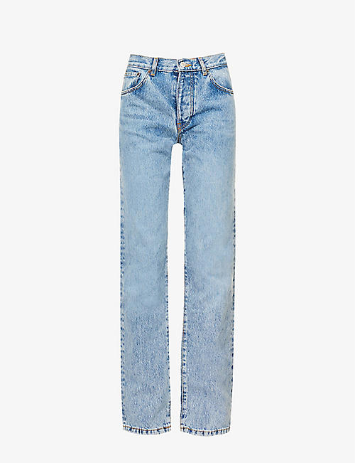 JEANERICA: Rodeo straight-leg mid-rise organic and recycled denim-blend jeans