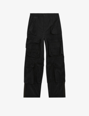 DIESEL: P-Staind pocket-embroidered nylon cargo trousers