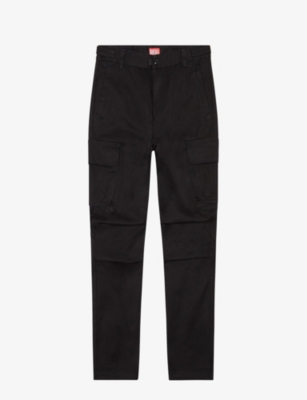 DIESEL: P-Argym slip-pocket straight-leg regular-fit cotton trousers