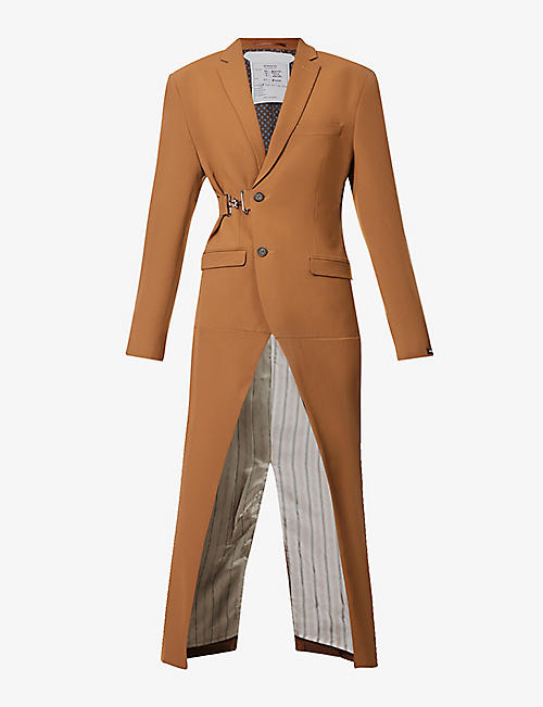 HODAKOVA: V-neck flap-pocket regular-fit woven coat