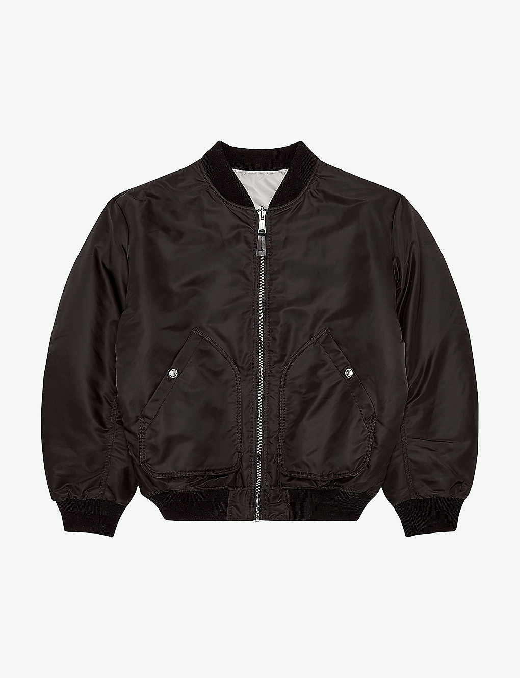 Shop Diesel J-mattan Logo-embroidered Relaxed-fit Nylon Bomber Jacket In 9xx