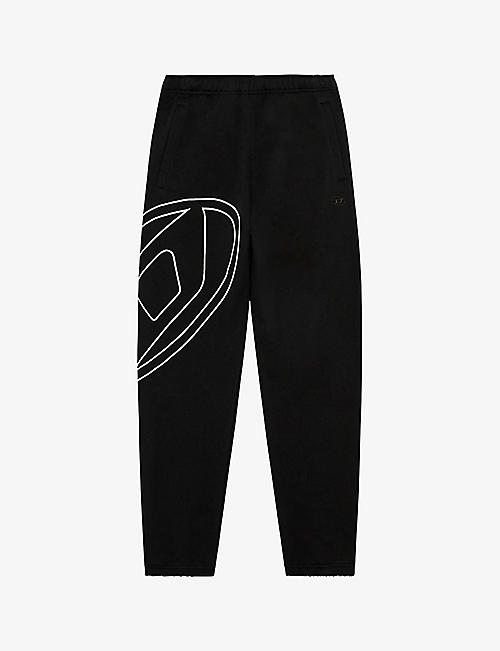 DIESEL: P Marky Megoval brand-embroidered cotton jogging bottoms
