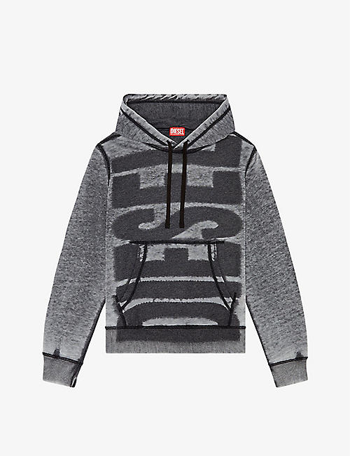 DIESEL: S-Ginn logo-print cotton-jersey hoody