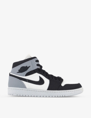 Nike Air Jordan 1 Mid trainers in grey/white